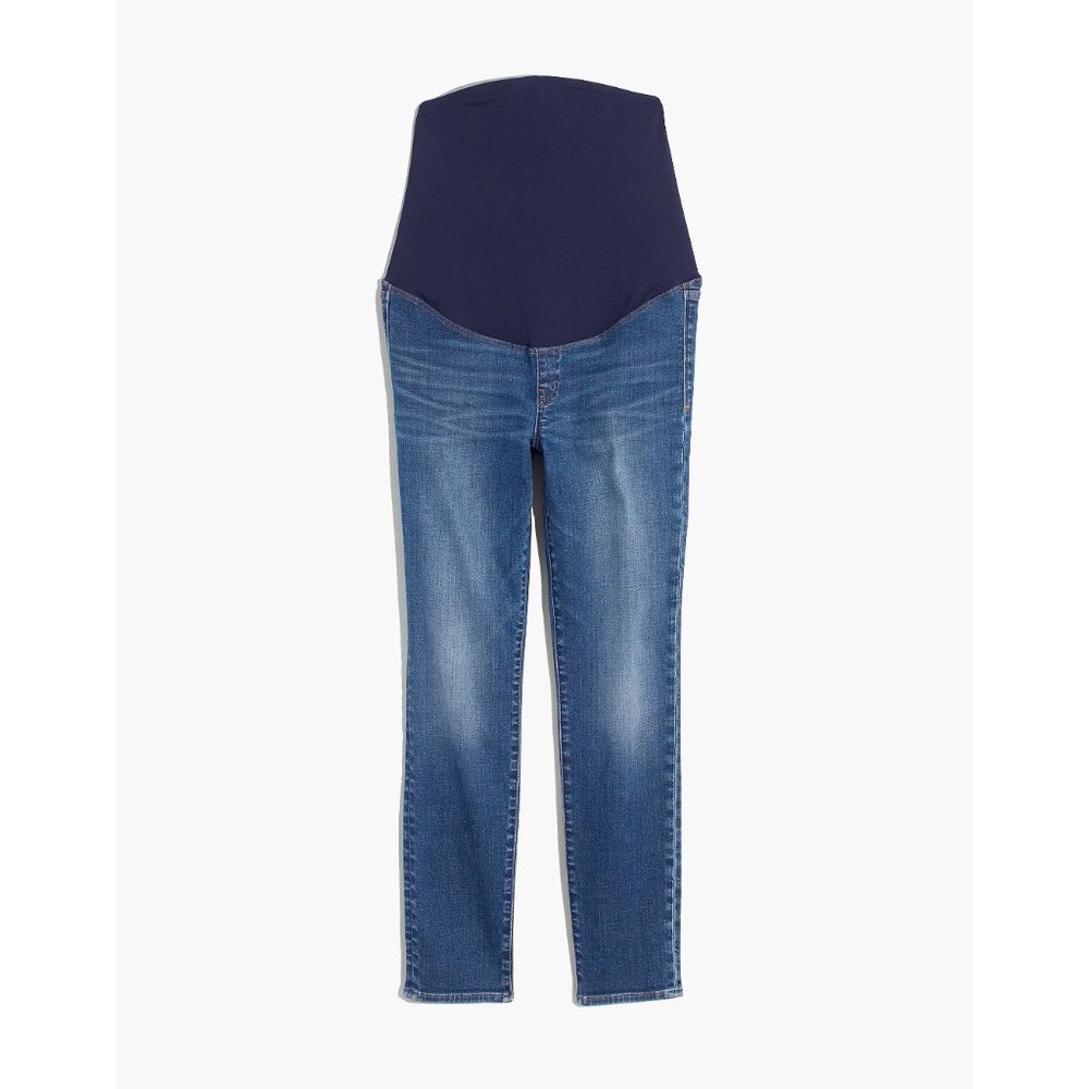 NWT Madewell Maternity Over-the-Belly Skinny Crop Jeans in Dewey Wash 24 - Picture 4 of 7